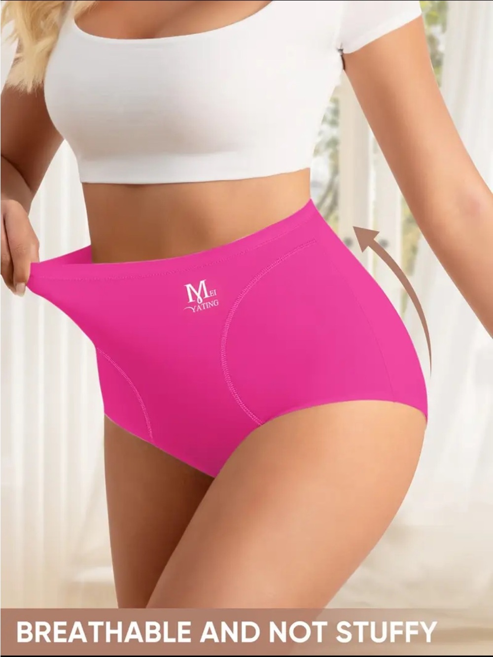 🆕👙 (2) High-Waist Pink Shaping Panty - Breathable Comfort 2 pieces